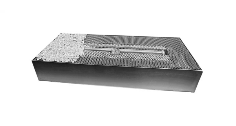 Grand Canyon Gas Logs Bedrock Vented Contemporary Linear Drop-In Burner, 24” to 96”